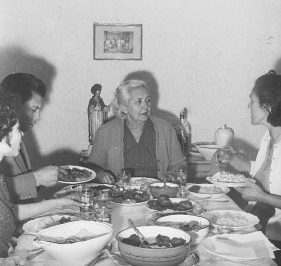 eten in de grieglaan met jopie, richard en del